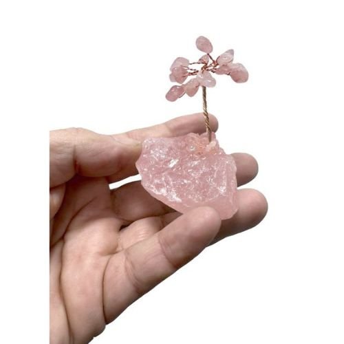 Arbre de Vie sur Druse - Quartz Rose