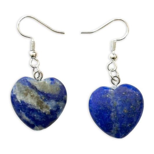 Boucles d'Oreilles Cœur - Lapis-Lazuli