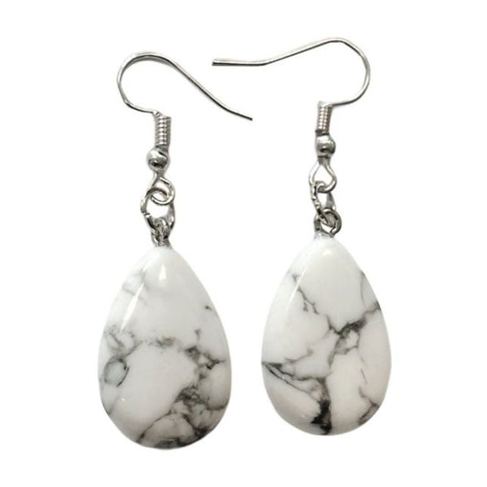 Boucles d'Oreilles Goutte - Howlite