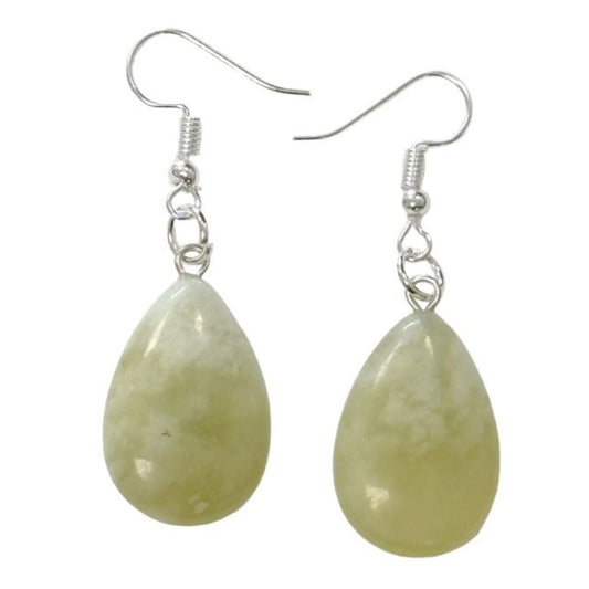 Boucles d'Oreilles Goutte - Jade de Chine