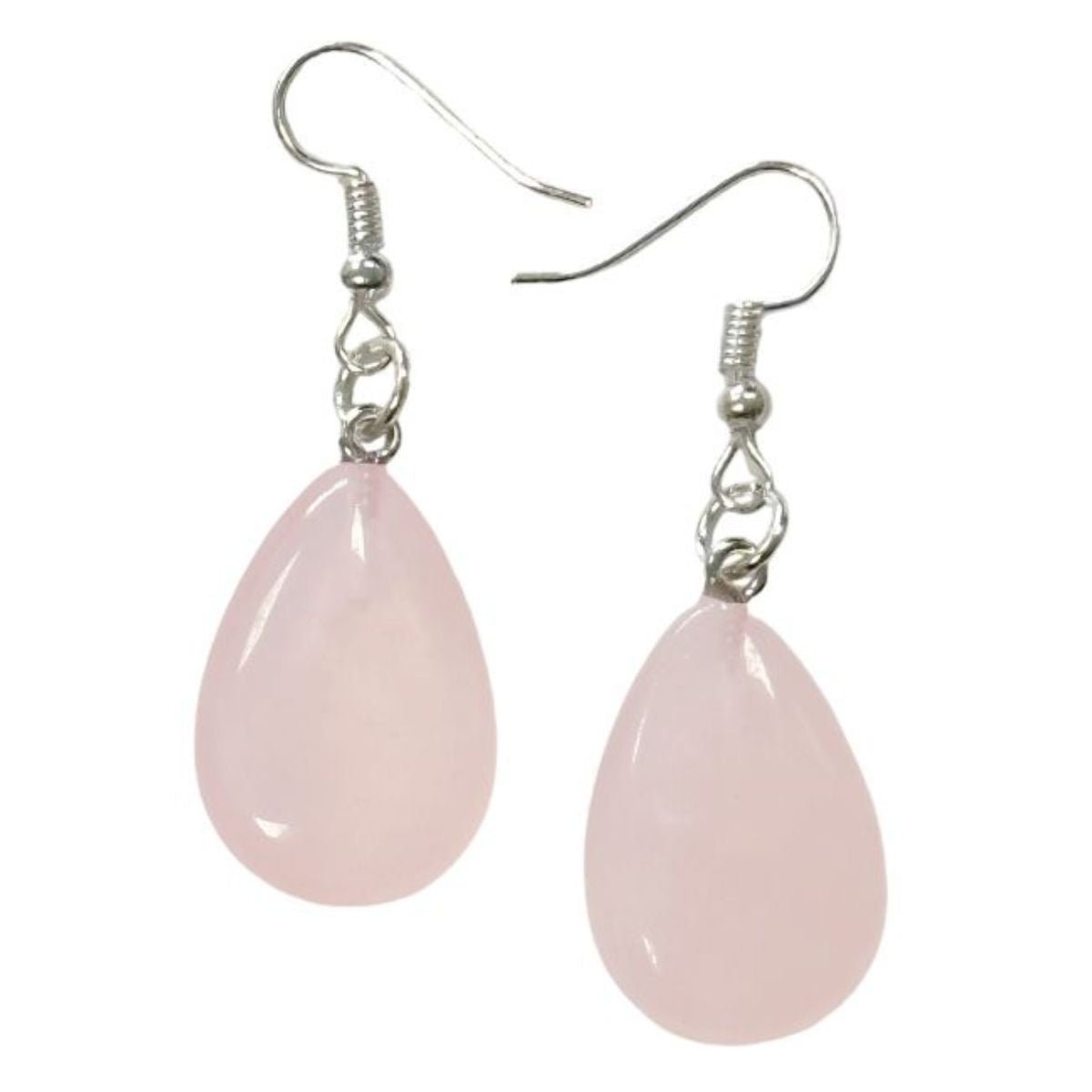 Boucles d'Oreilles Goutte - Quartz Rose