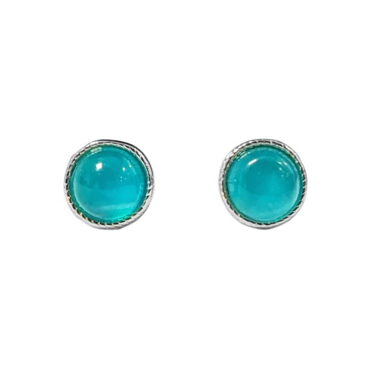 Boucles d'Oreilles Ronde - Amazonite AA