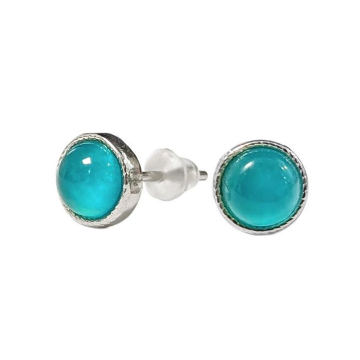 Boucles d'Oreilles Ronde - Amazonite AA