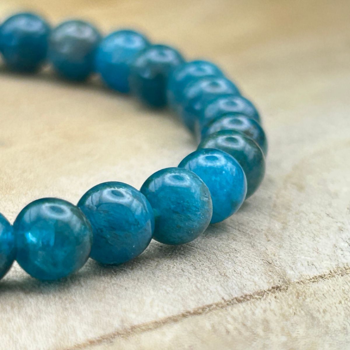 Bracelet 4mm - Apatite Bleue