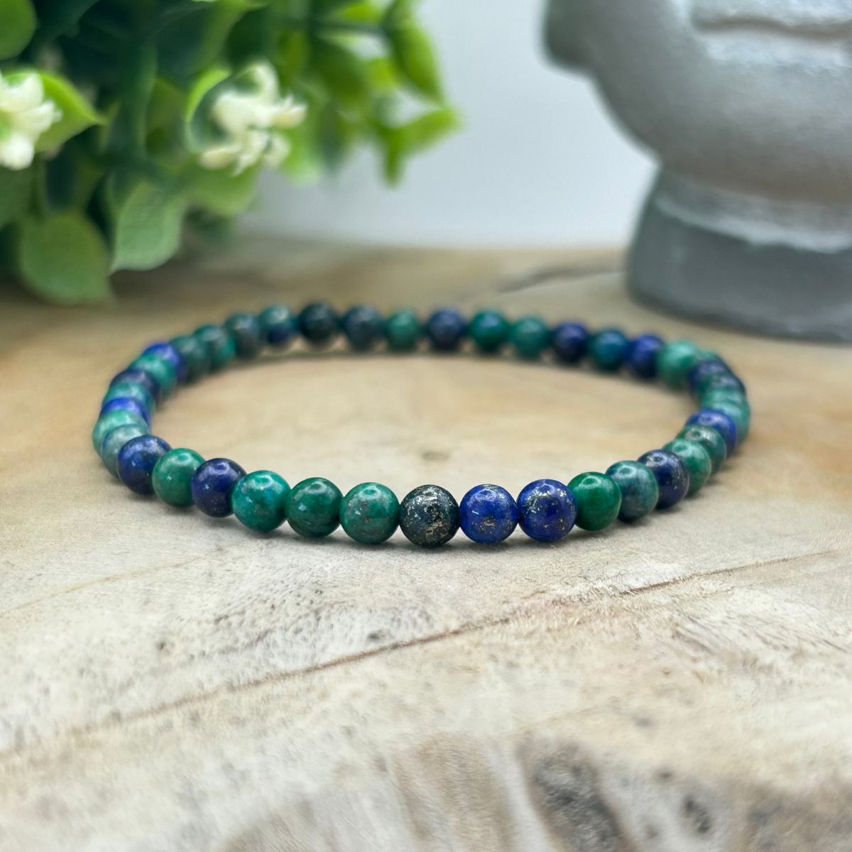 Bracelet 4mm - Azurite & Malachite