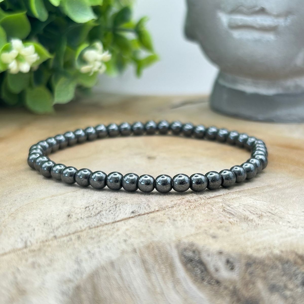 Bracelet 4mm - Hématite