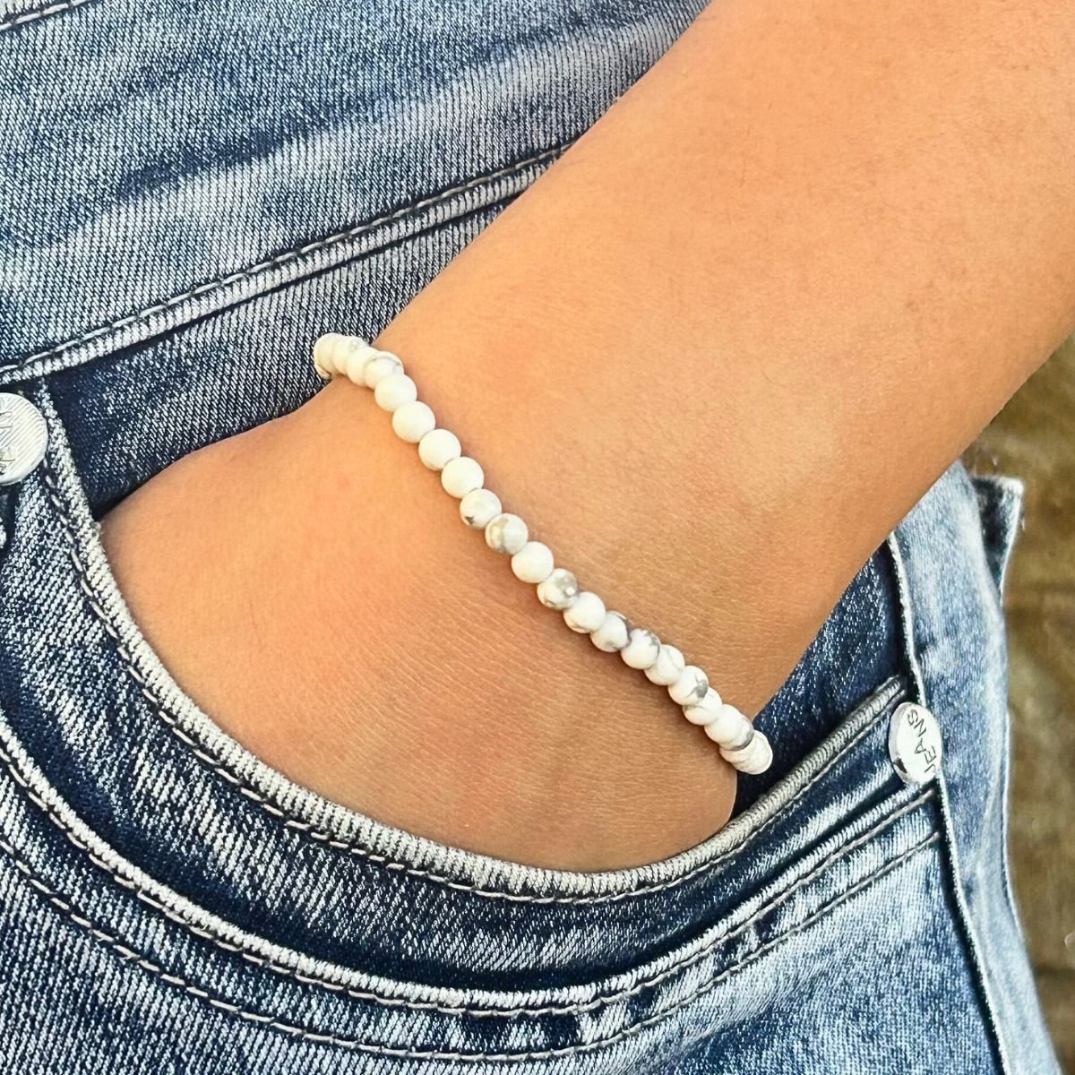 Bracelet 4mm - Howlite