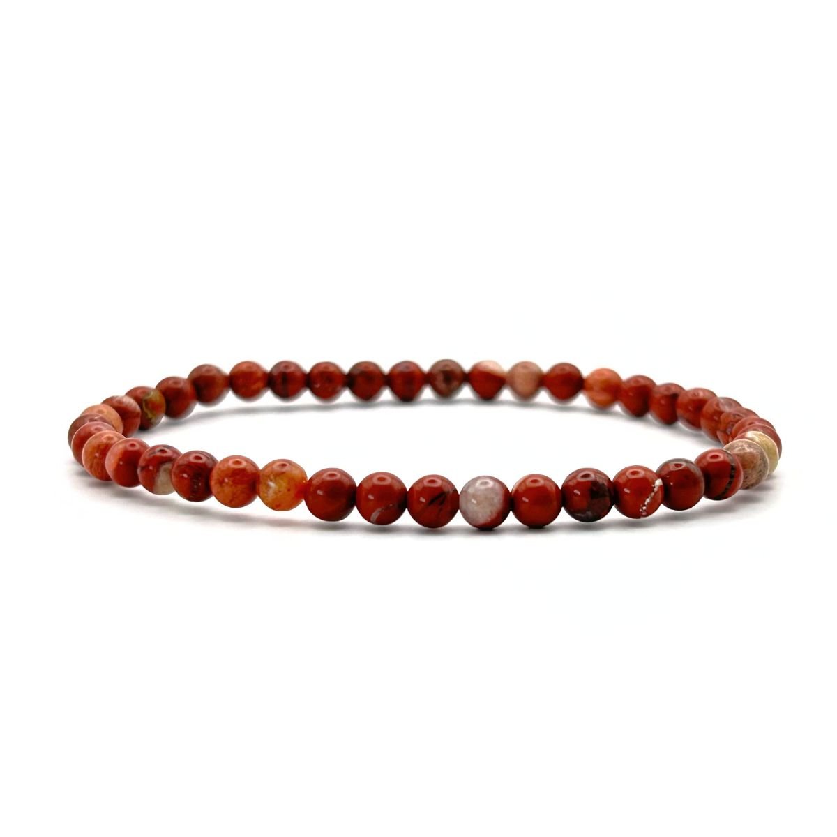 Bracelet 4mm - Jaspe Rouge