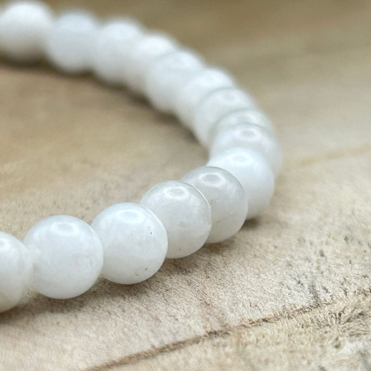 Bracelet 4mm - Pierre de Lune Blanche