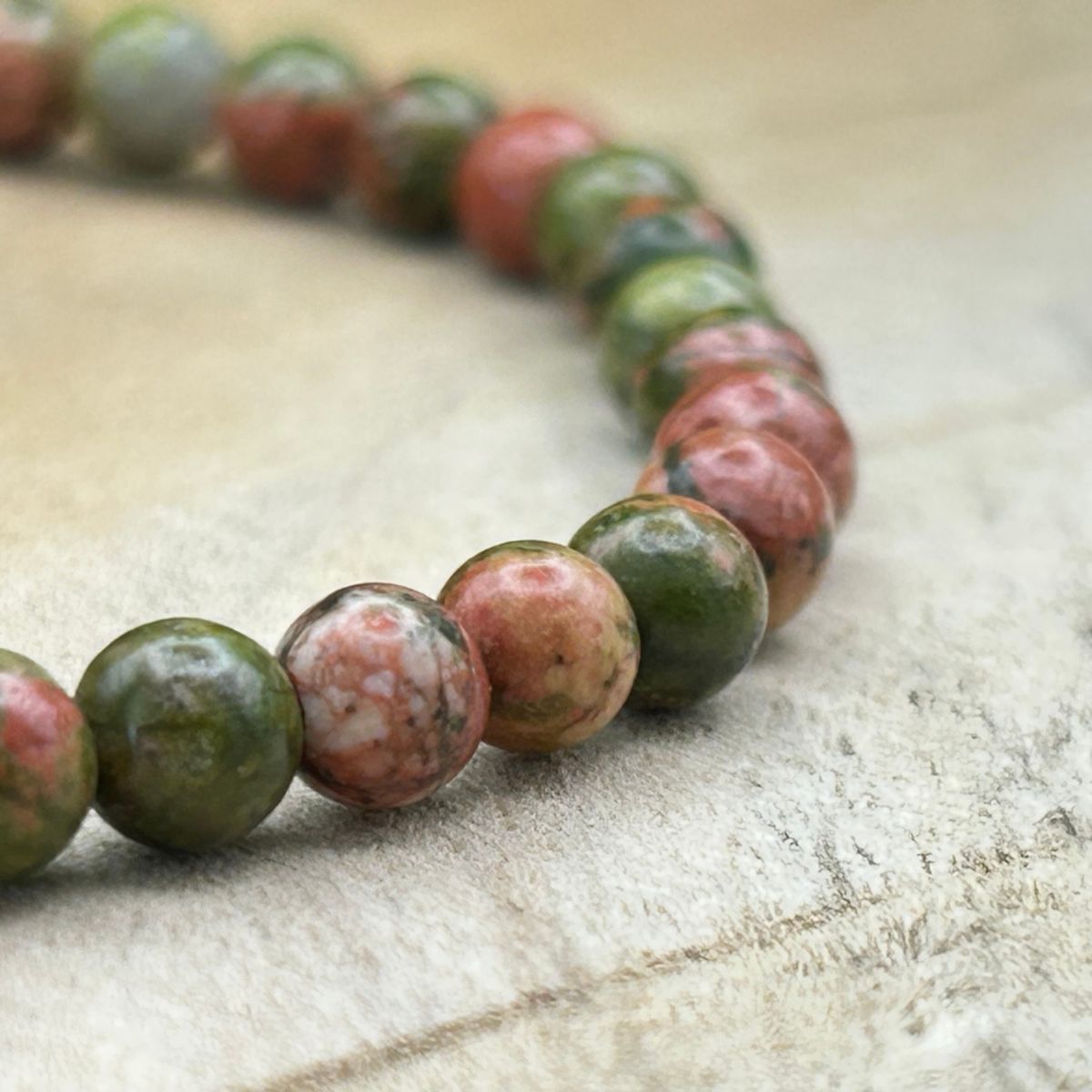 Bracelet 4mm - Unakite