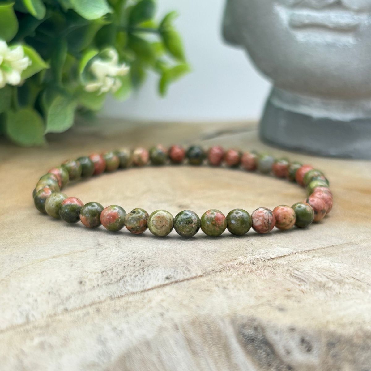 Bracelet 4mm - Unakite