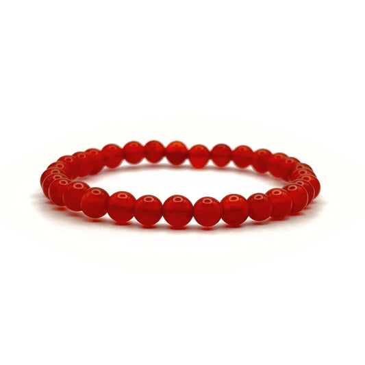 Bracelet 6mm - Agate Rouge