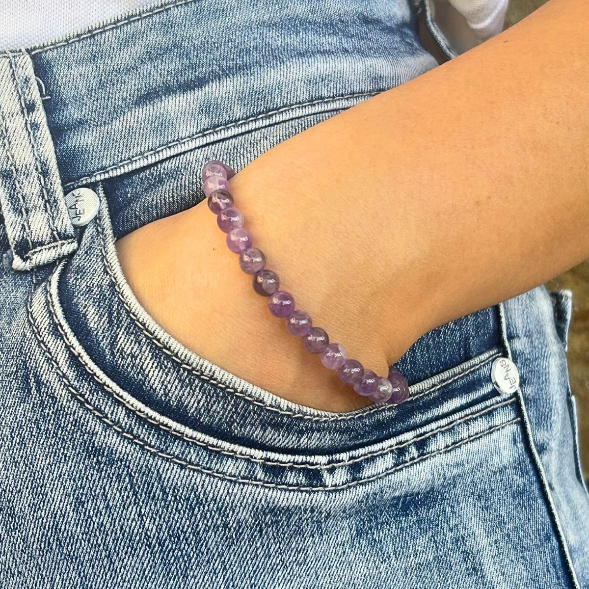 Bracelet 6mm - Améthyste