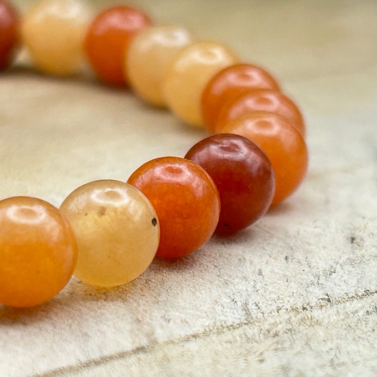 Bracelet 6mm - Aventurine Orange