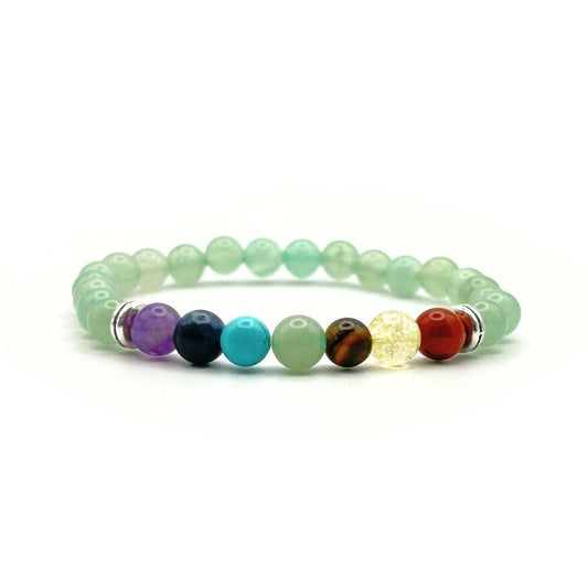 Bracelet 6mm - Aventurine Verte 7 Chakras