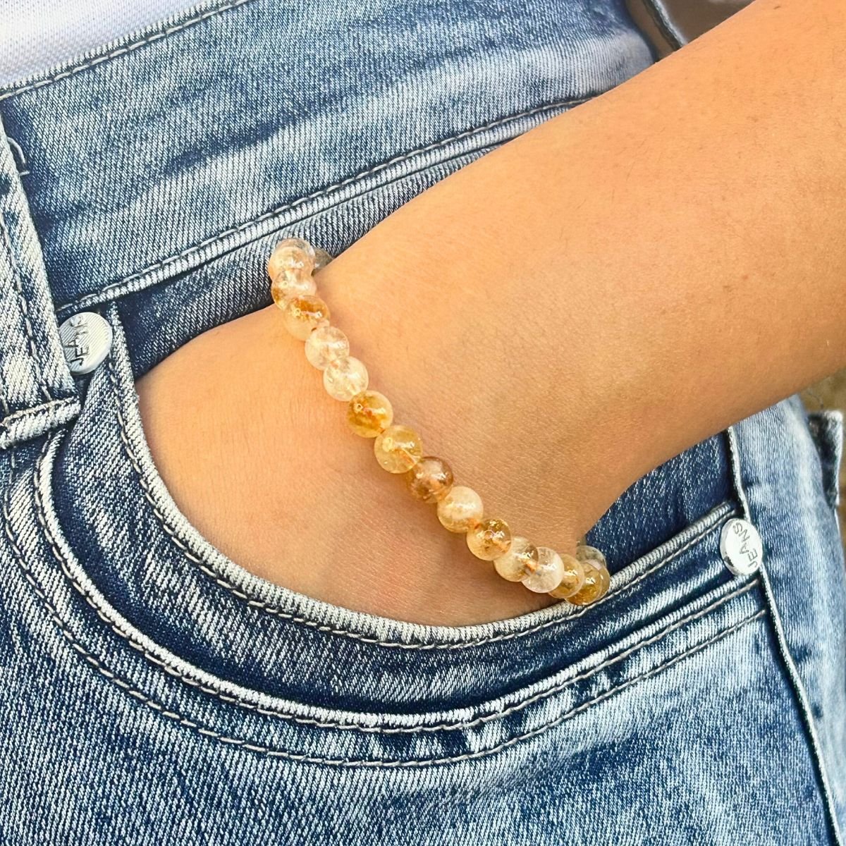 Bracelet 6mm - Citrine Chauffée