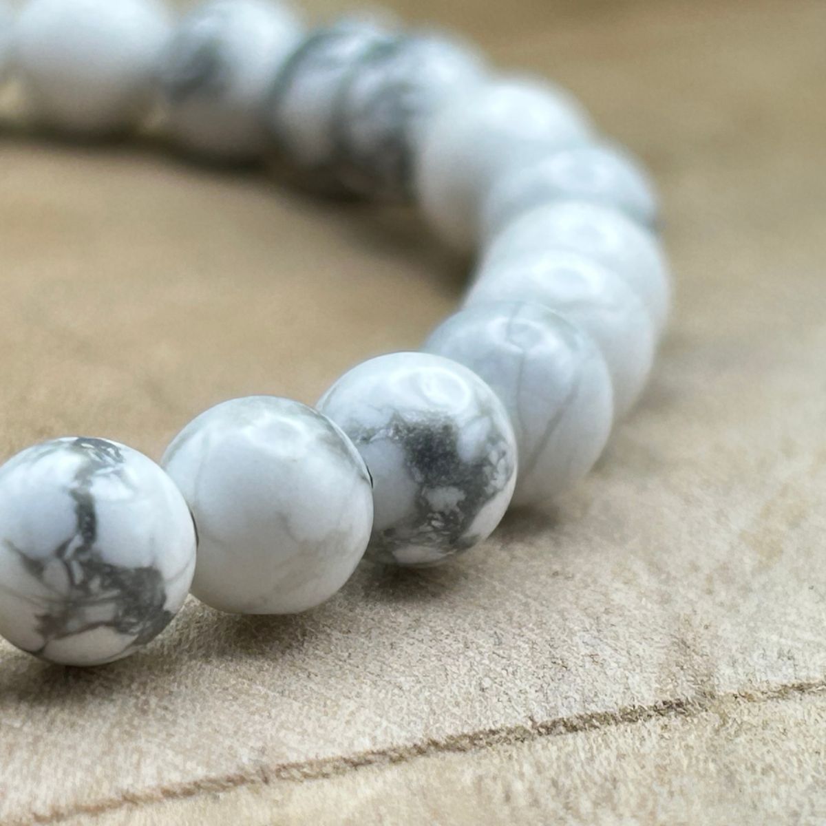 Bracelet 6mm - Howlite