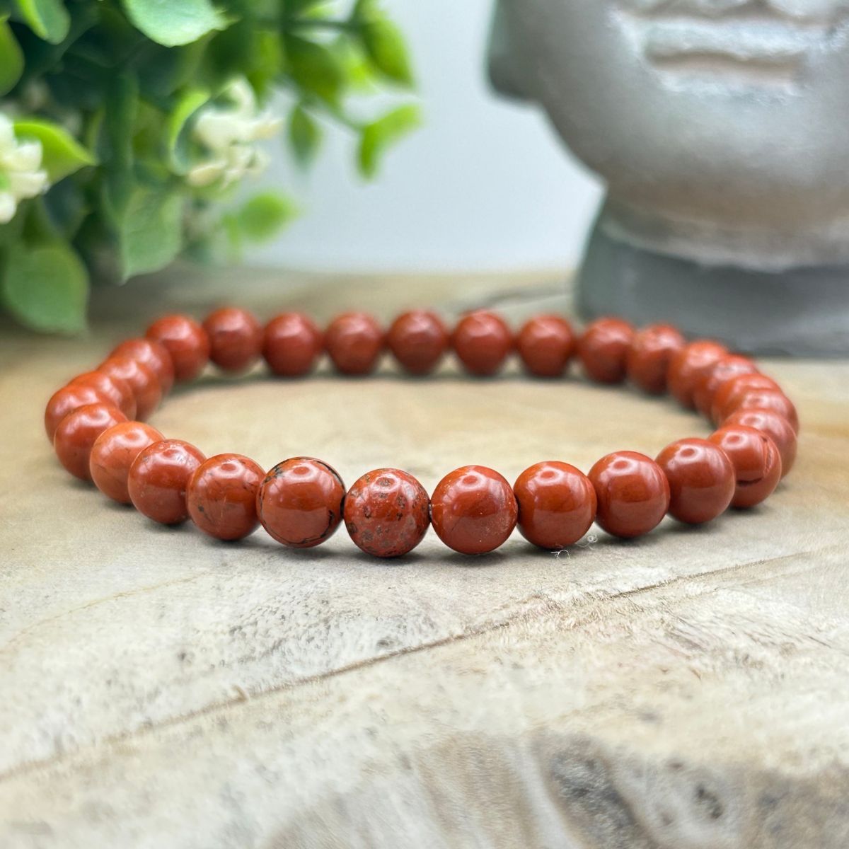 Bracelet 6mm - Jaspe Rouge