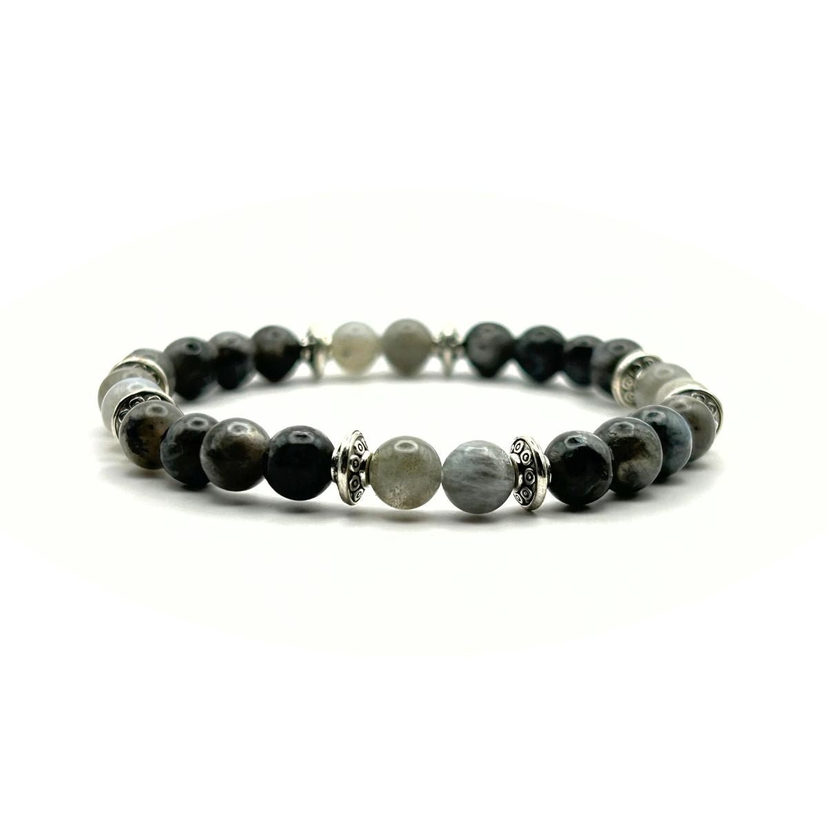 Bracelet 6mm - Labradorite et Larvikite