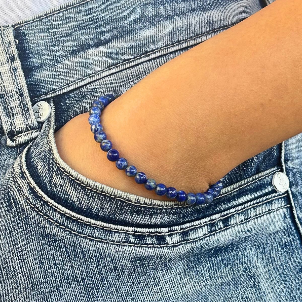 Bracelet 6mm - Lapis-Lazuli