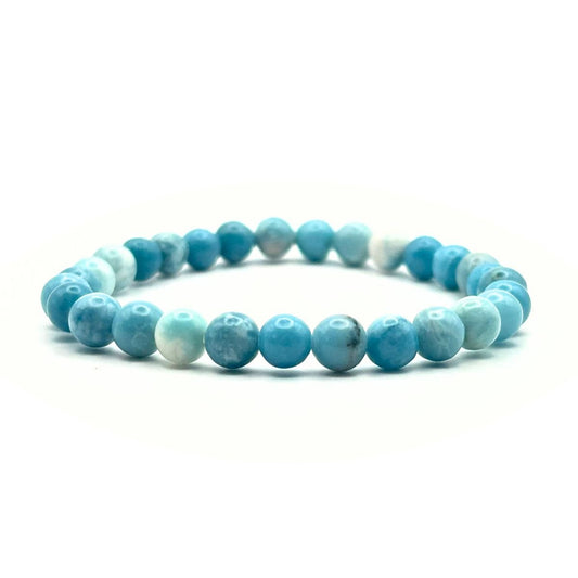 Bracelet 6mm - Larimar de Chine