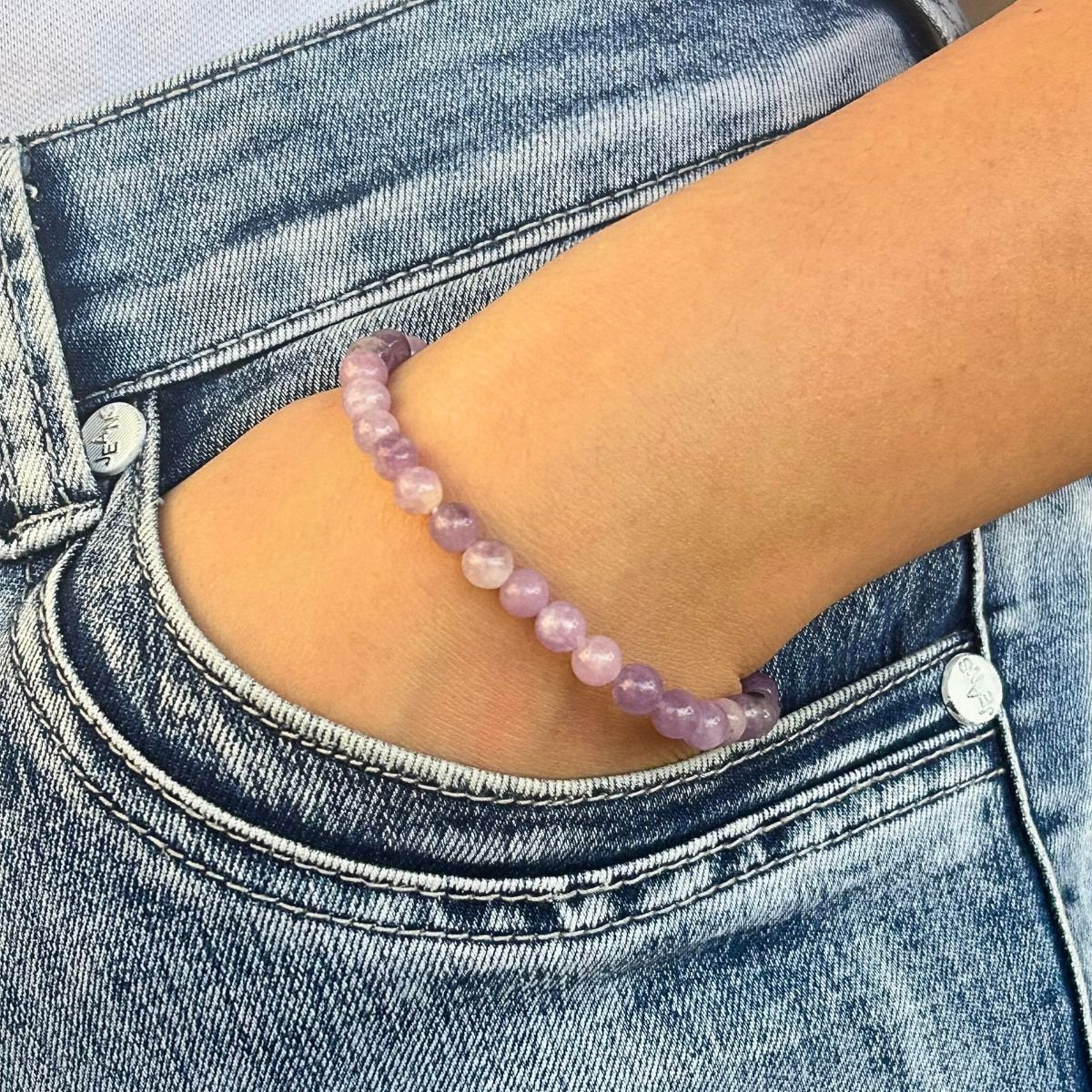 Bracelet 6mm - Lépidolite