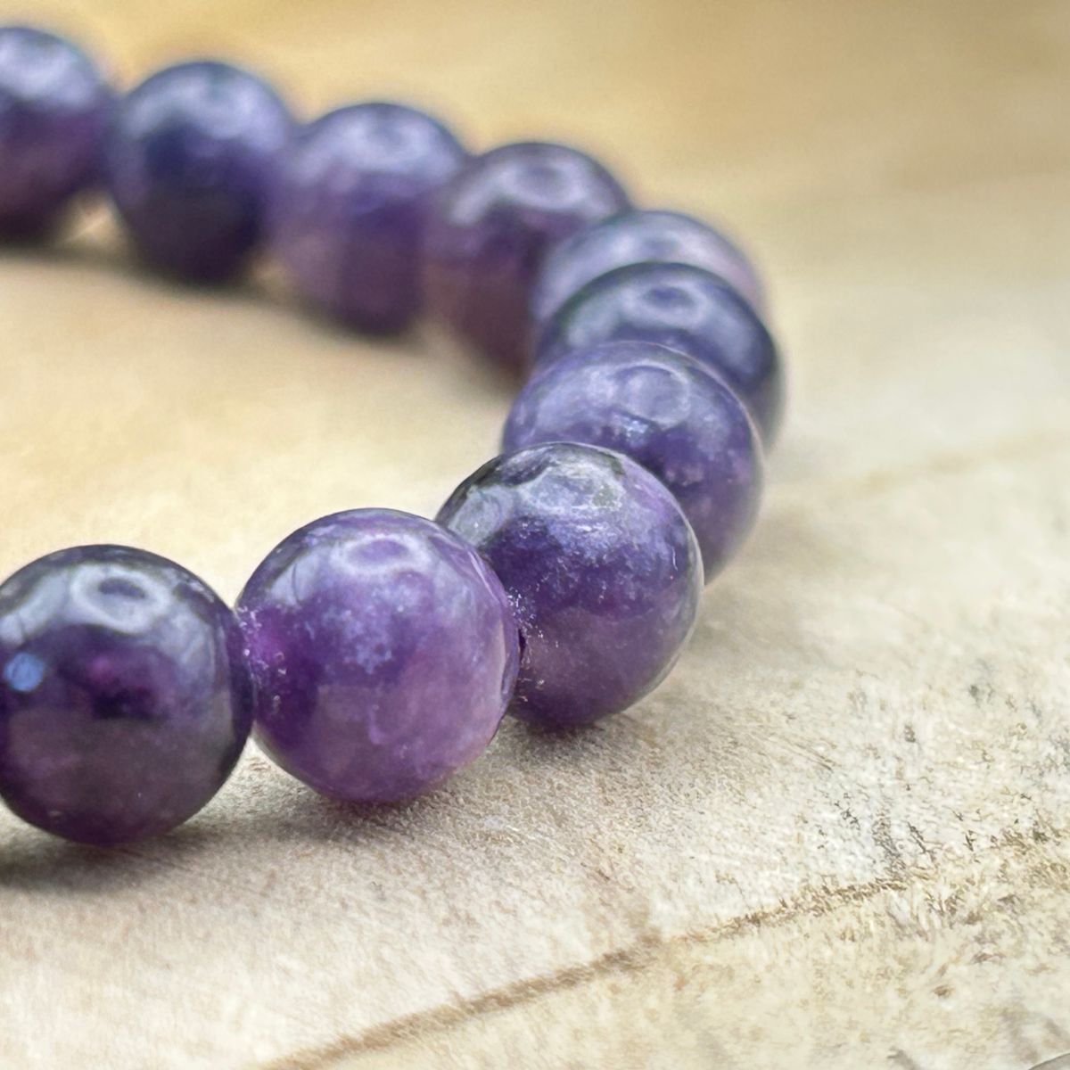 Bracelet 6mm - Lépidolite Dark