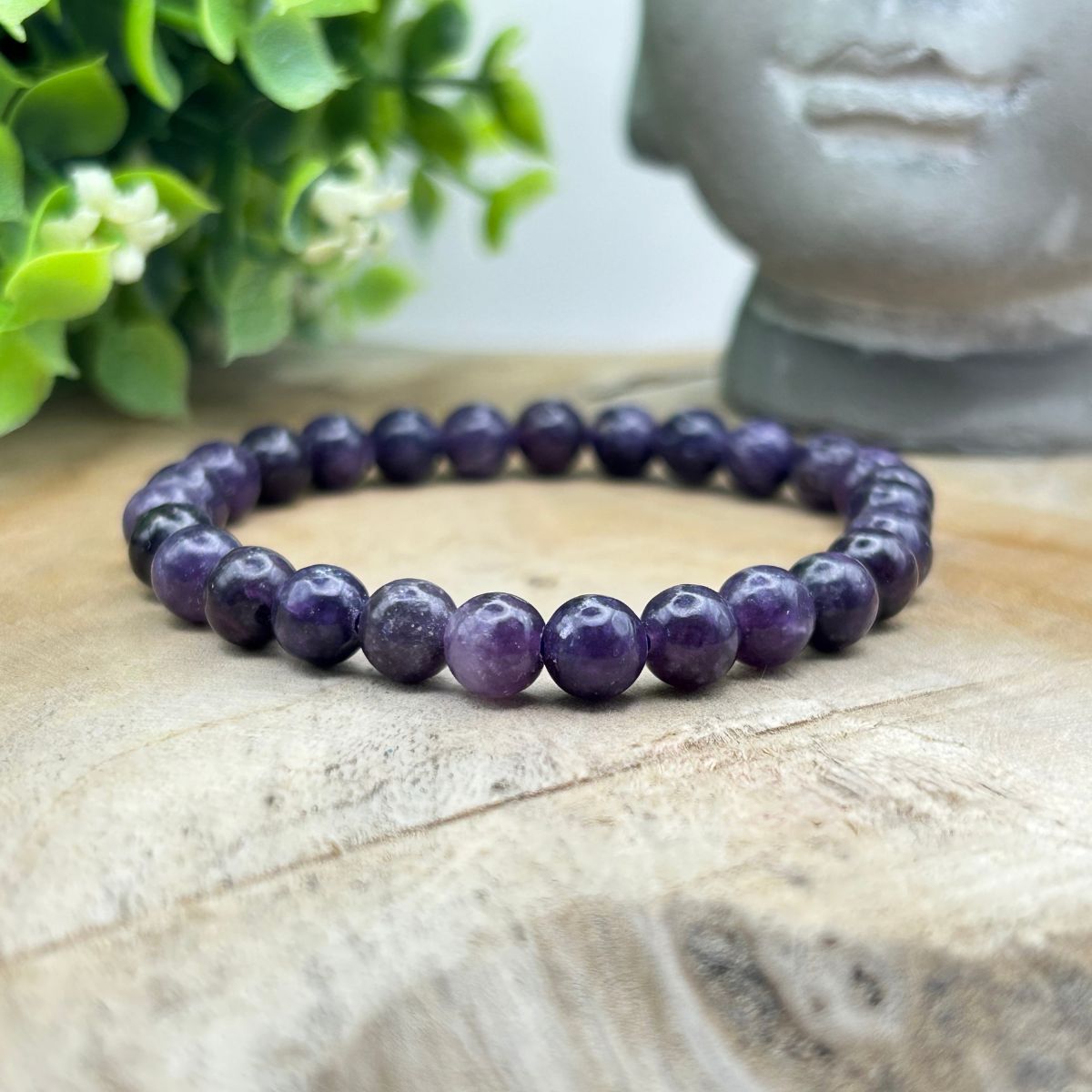 Bracelet 6mm - Lépidolite Dark