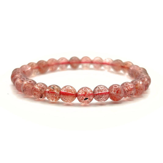 Bracelet 6mm - Quartz Fraise Hématoide