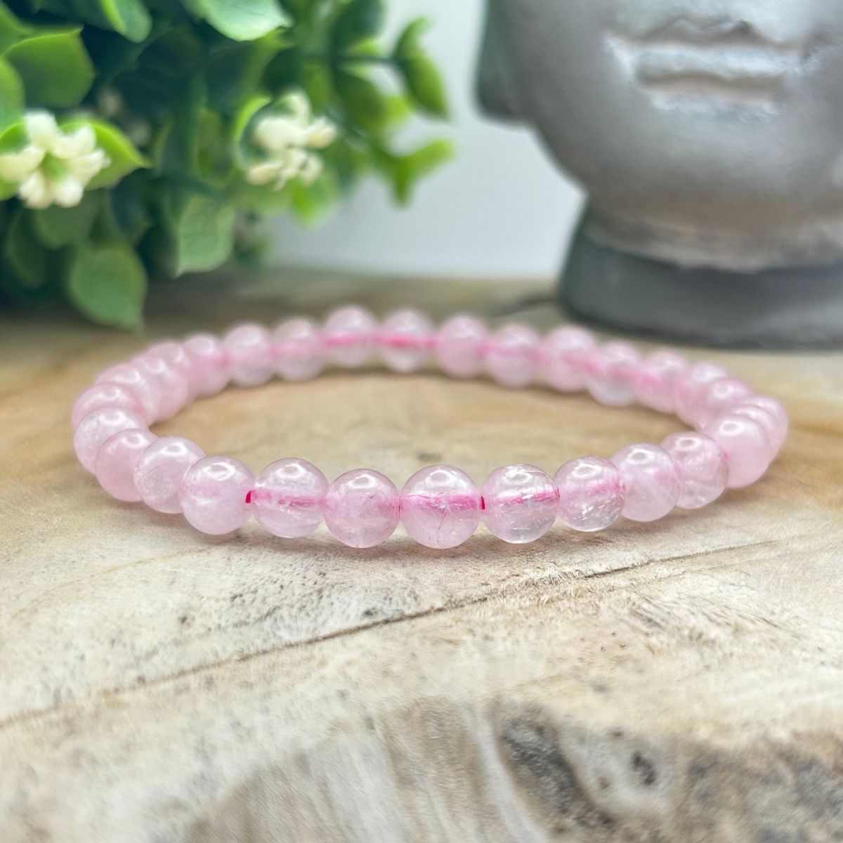 Bracelet 6mm - Quartz Rose