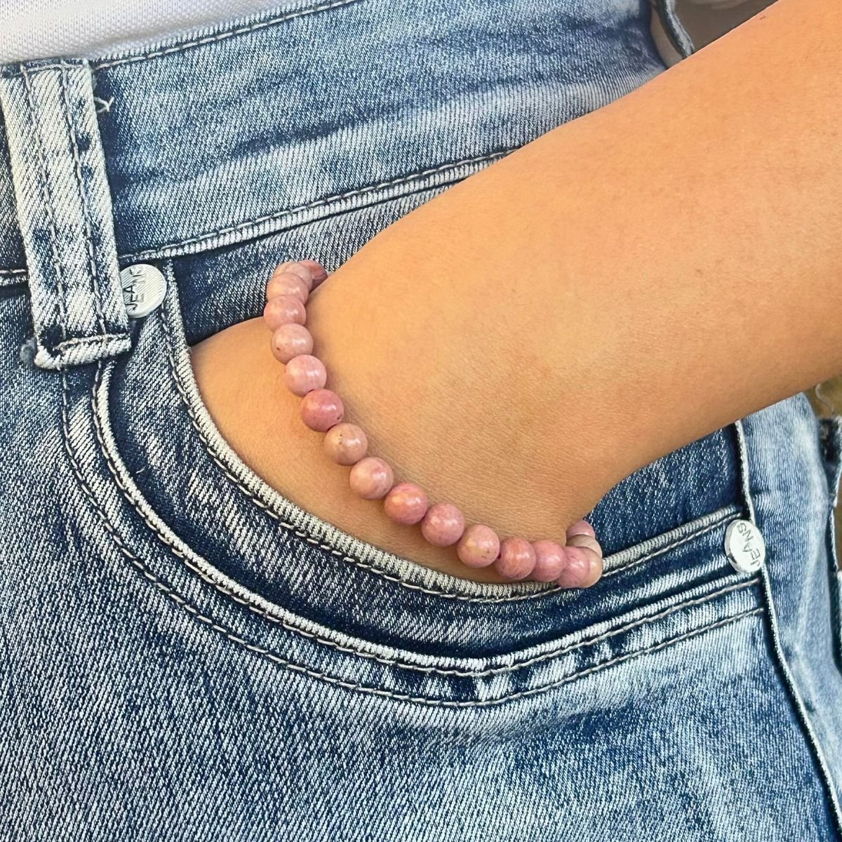 Bracelet 6mm - Rhodonite d'Australie