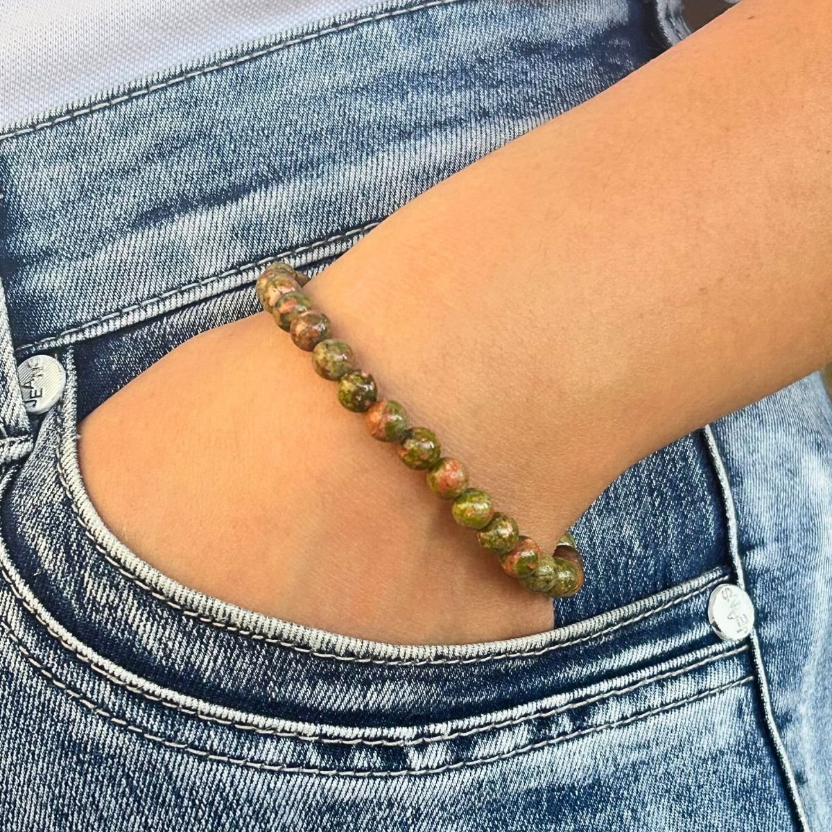 Bracelet 6mm - Unakite