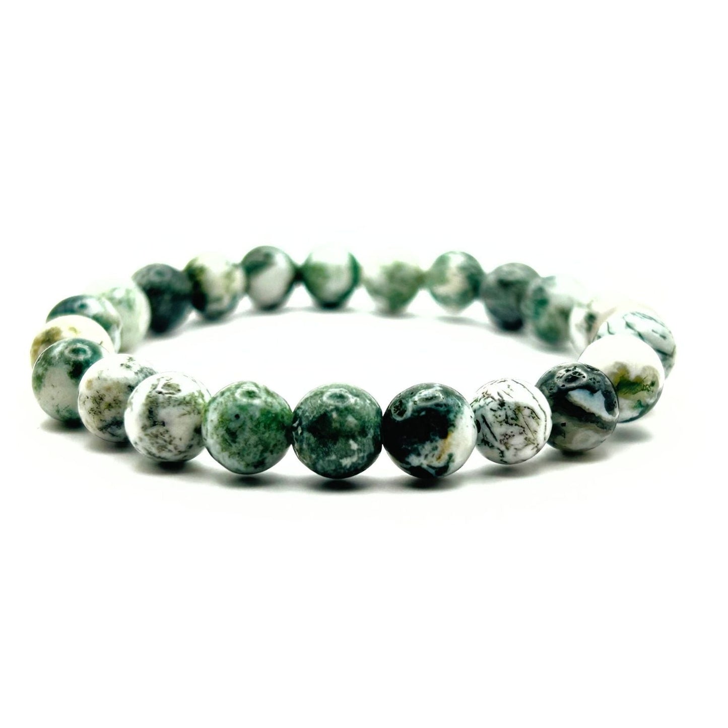 Bracelet 8mm - Agate Arbre