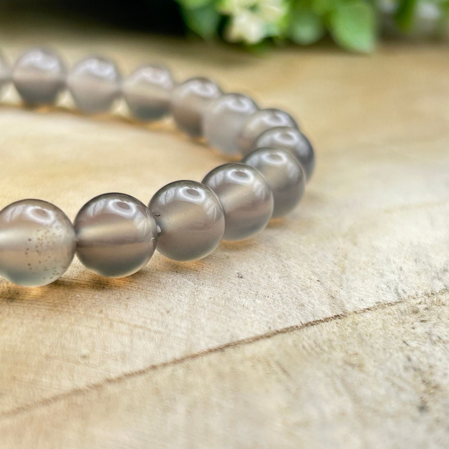 Bracelet 8mm - Agate Grise