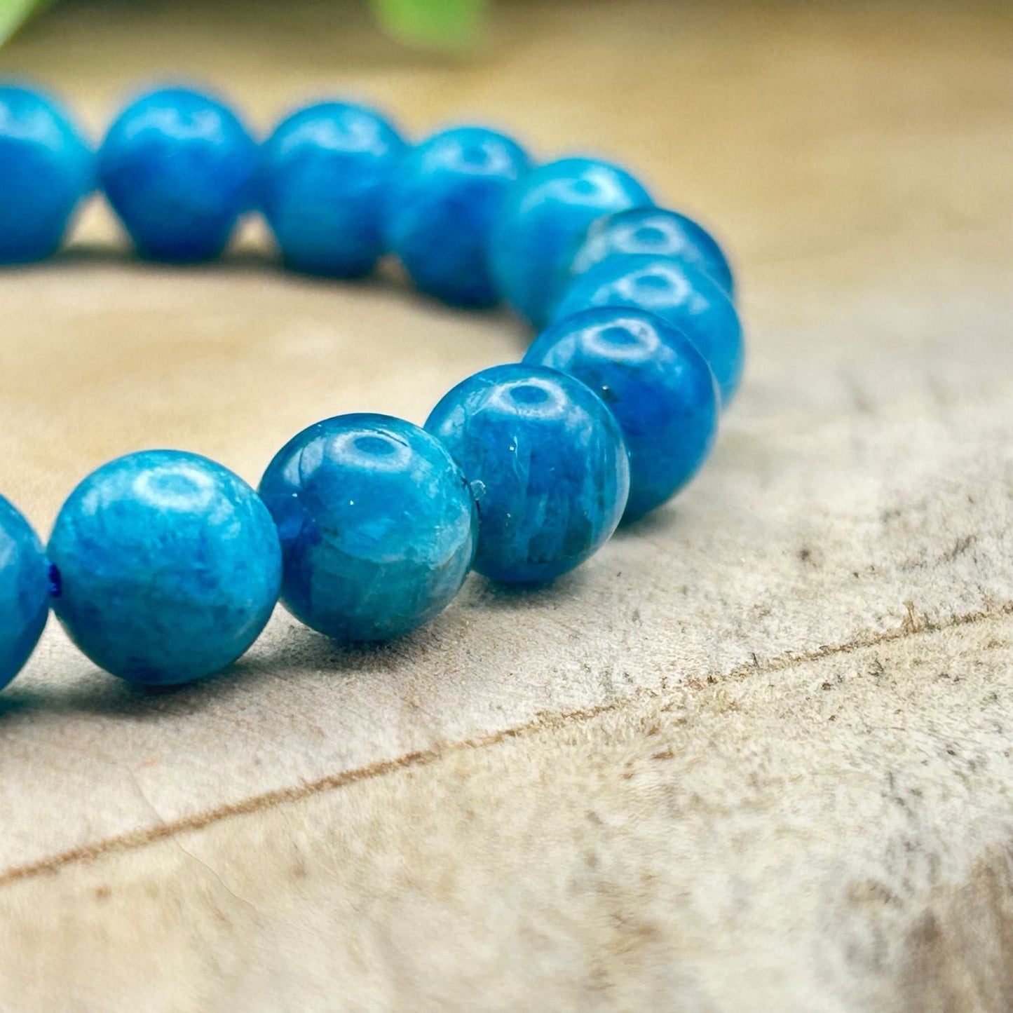 Bracelet 8mm - Apatite Bleue