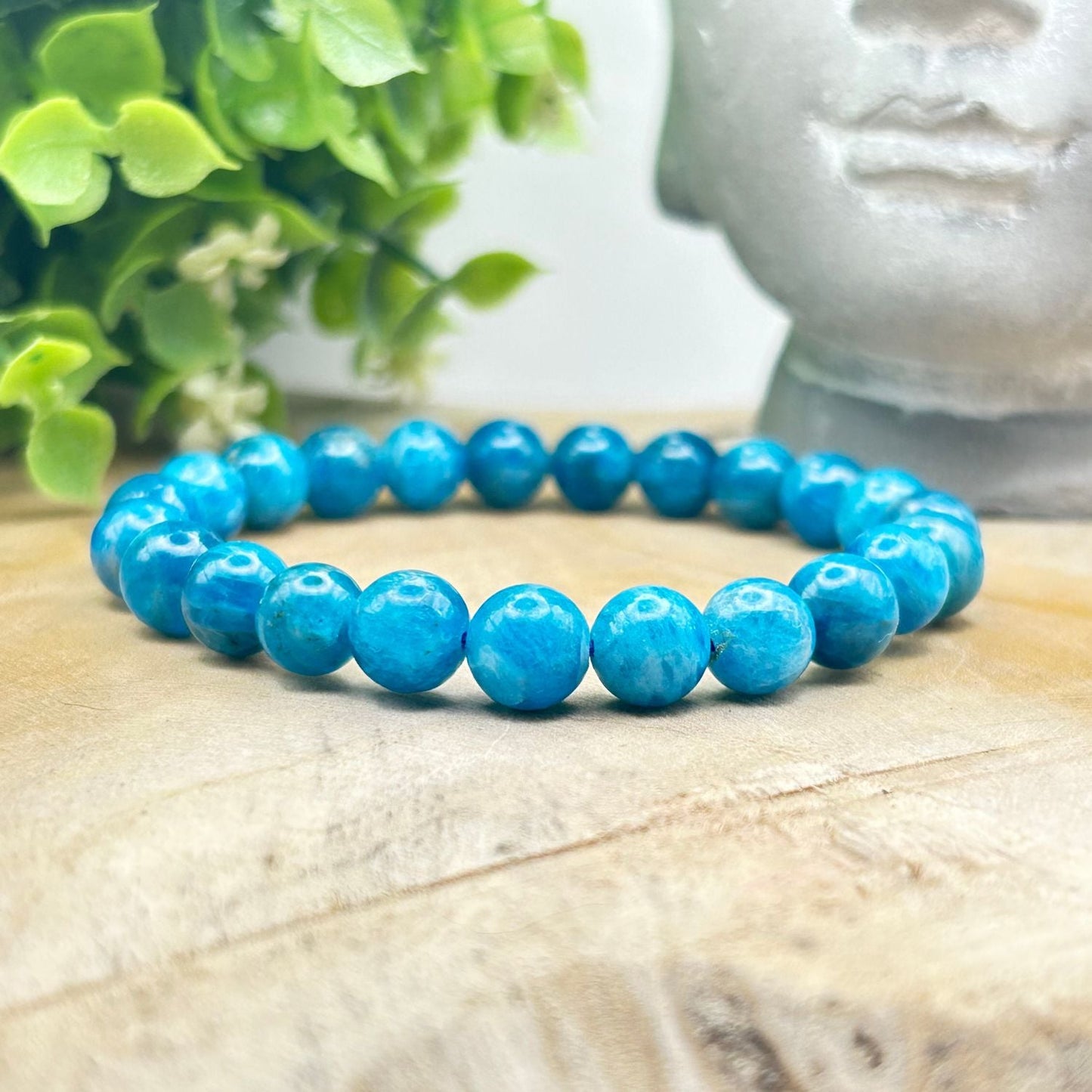 Bracelet 8mm - Apatite Bleue