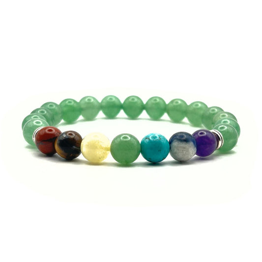 Bracelet 8mm - Aventurine Verte 7 Chakras