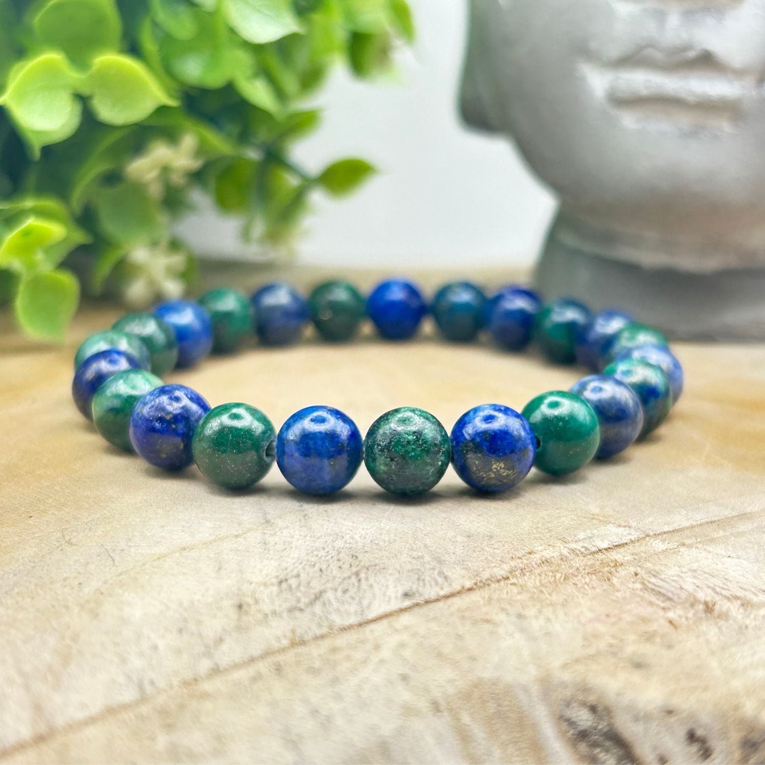 Bracelet 8mm - Azurite & Malachite