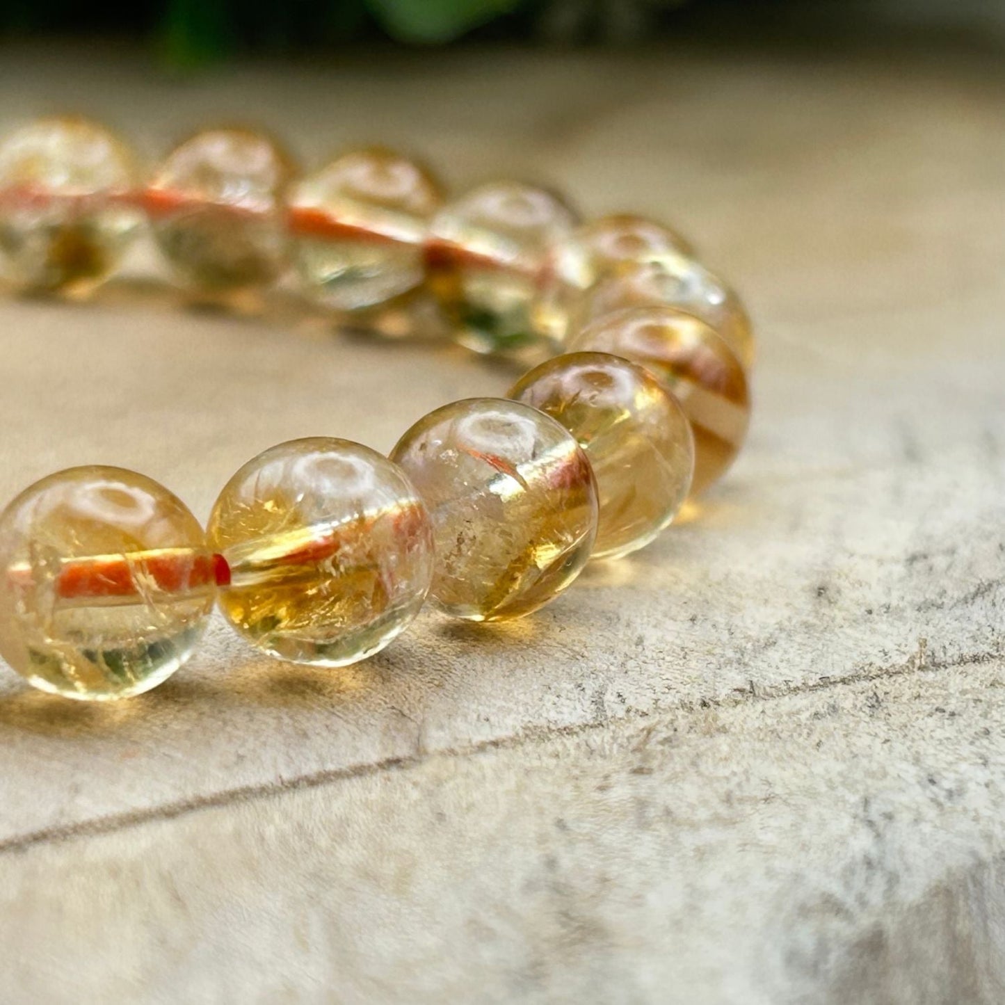 Bracelet 8mm - Citrine chauffée