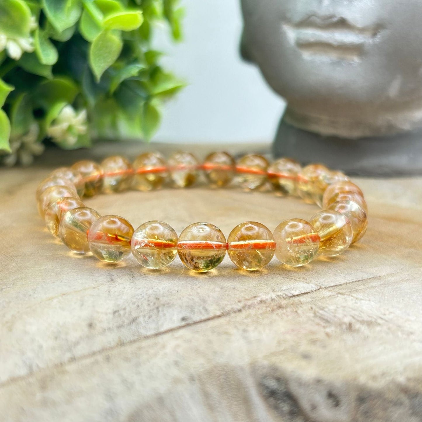 Bracelet 8mm - Citrine chauffée