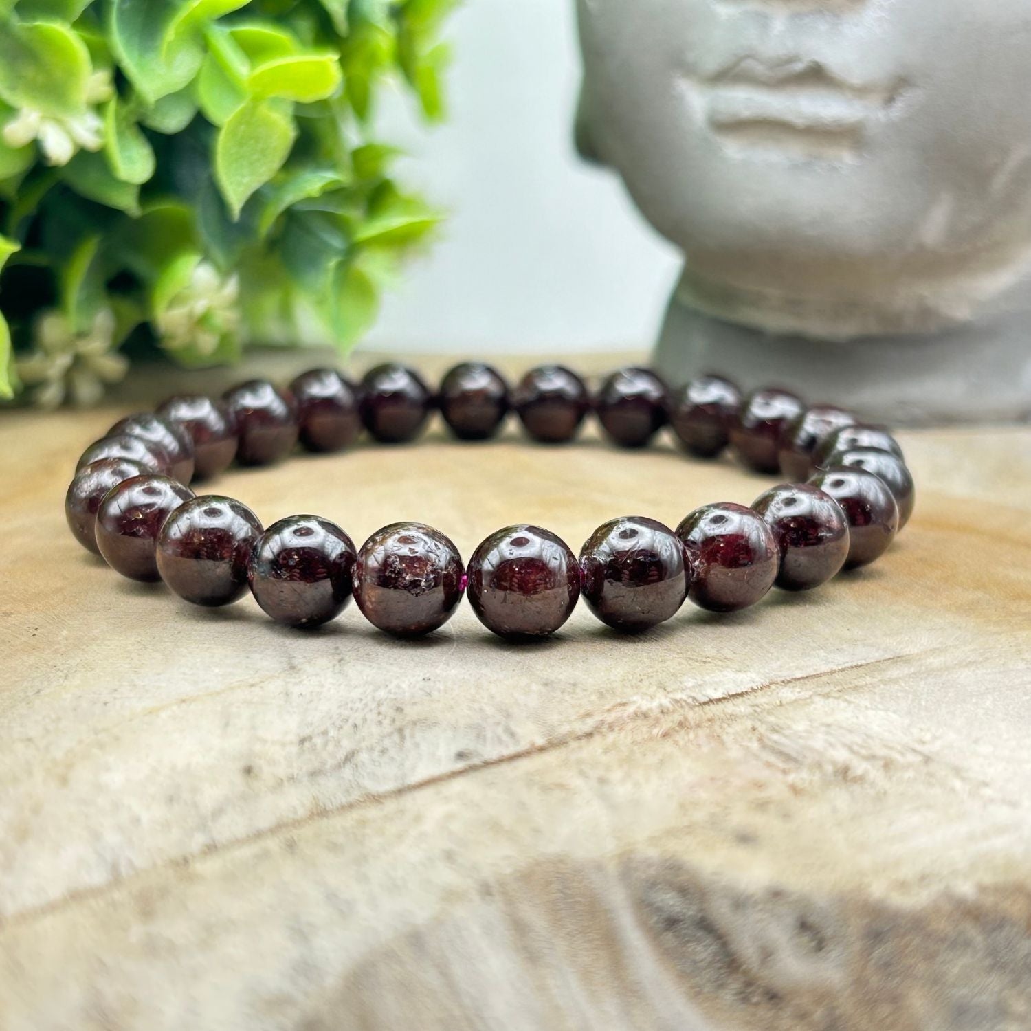 Bracelet 8mm - Grenat Rouge