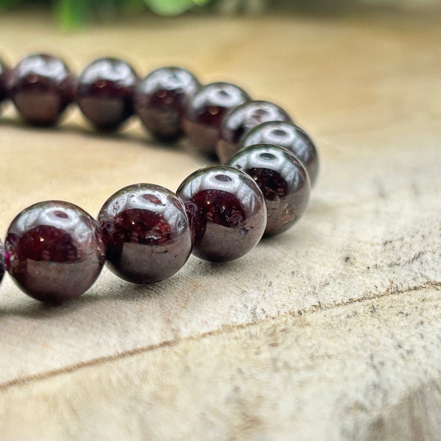 Bracelet 8mm - Grenat Rouge