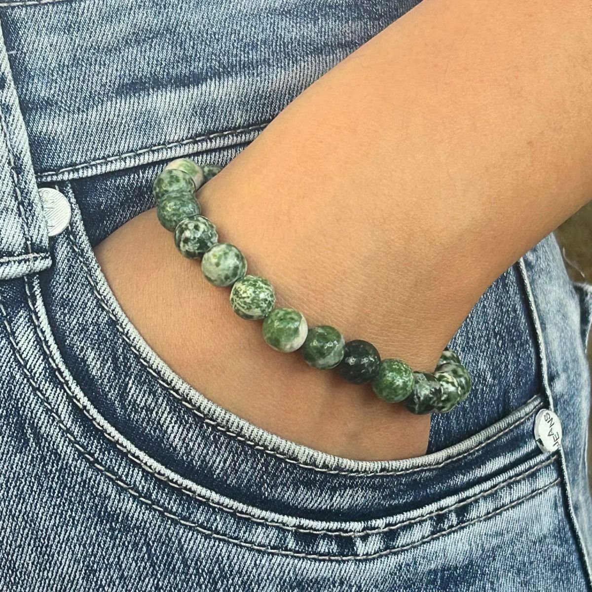 Bracelet 8mm - Jade Verte