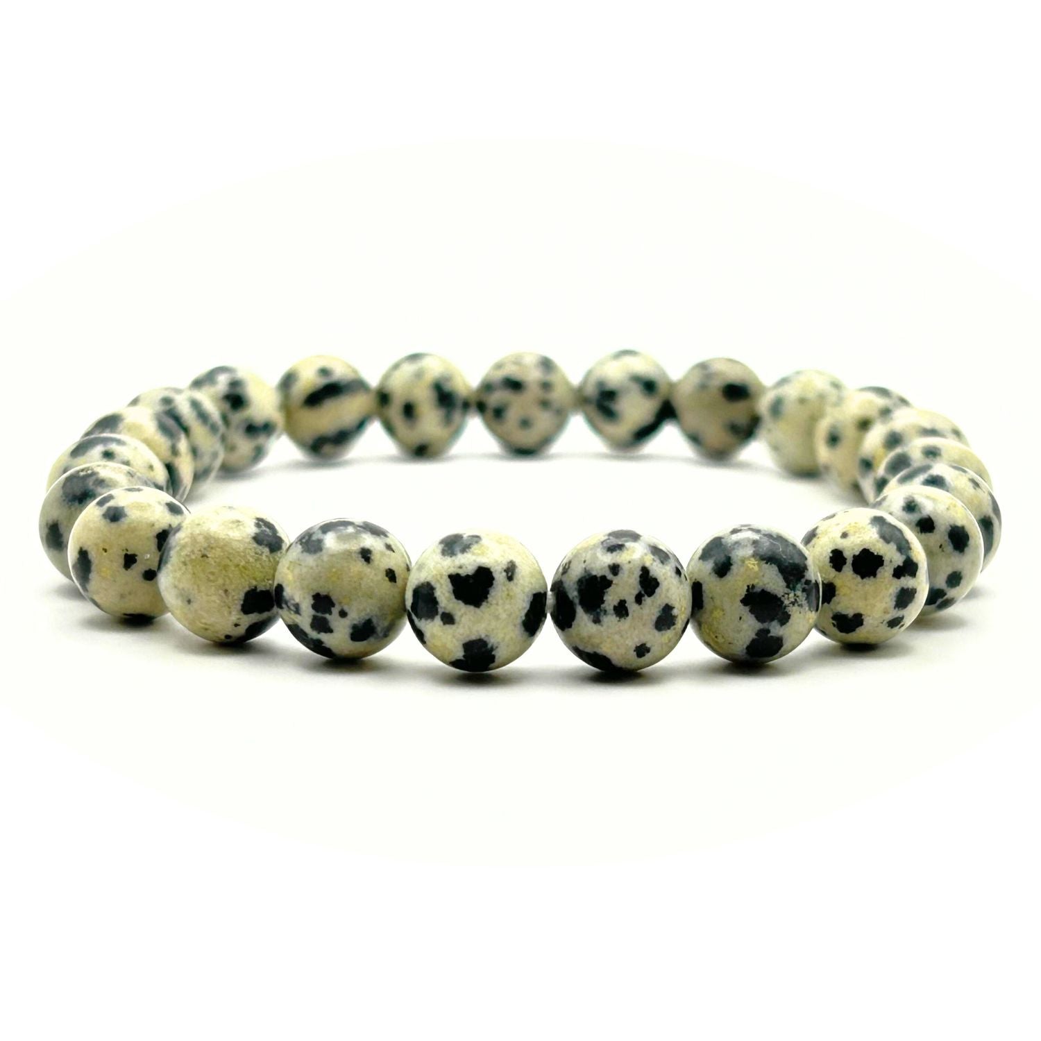 Bracelet 8mm - Jaspe Dalmatien