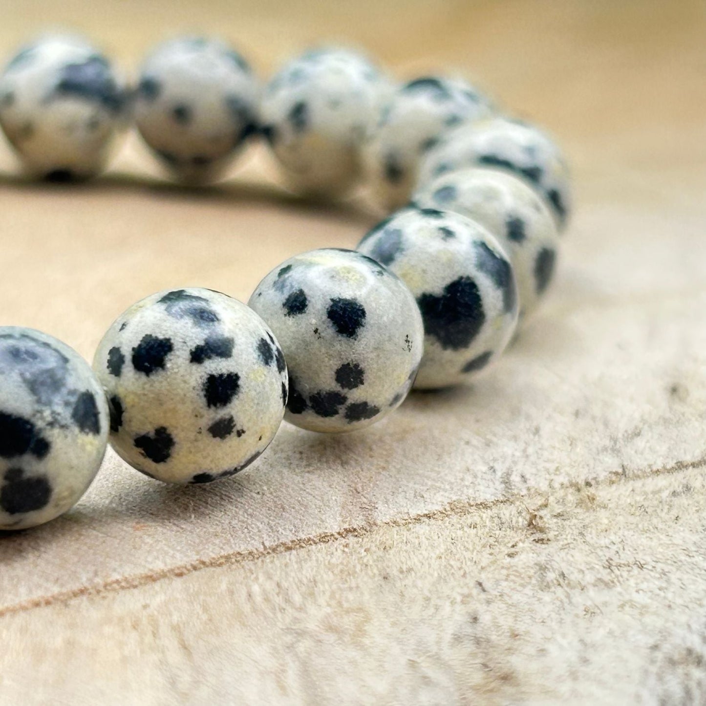 Bracelet 8mm - Jaspe Dalmatien