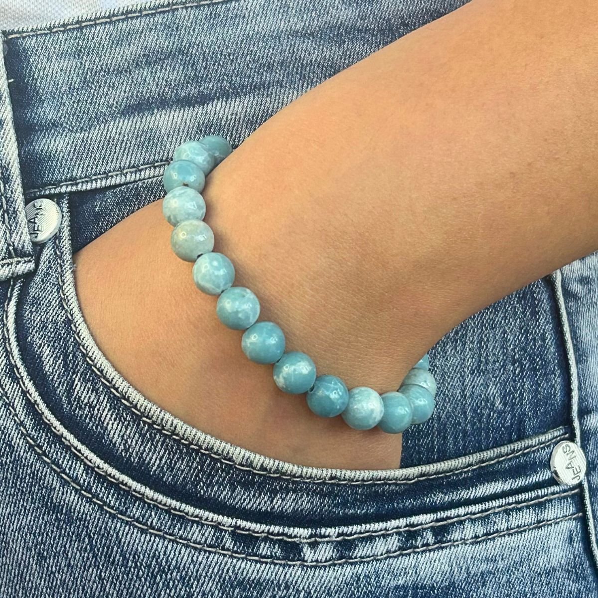 Bracelet 8mm - Larimar de Chine