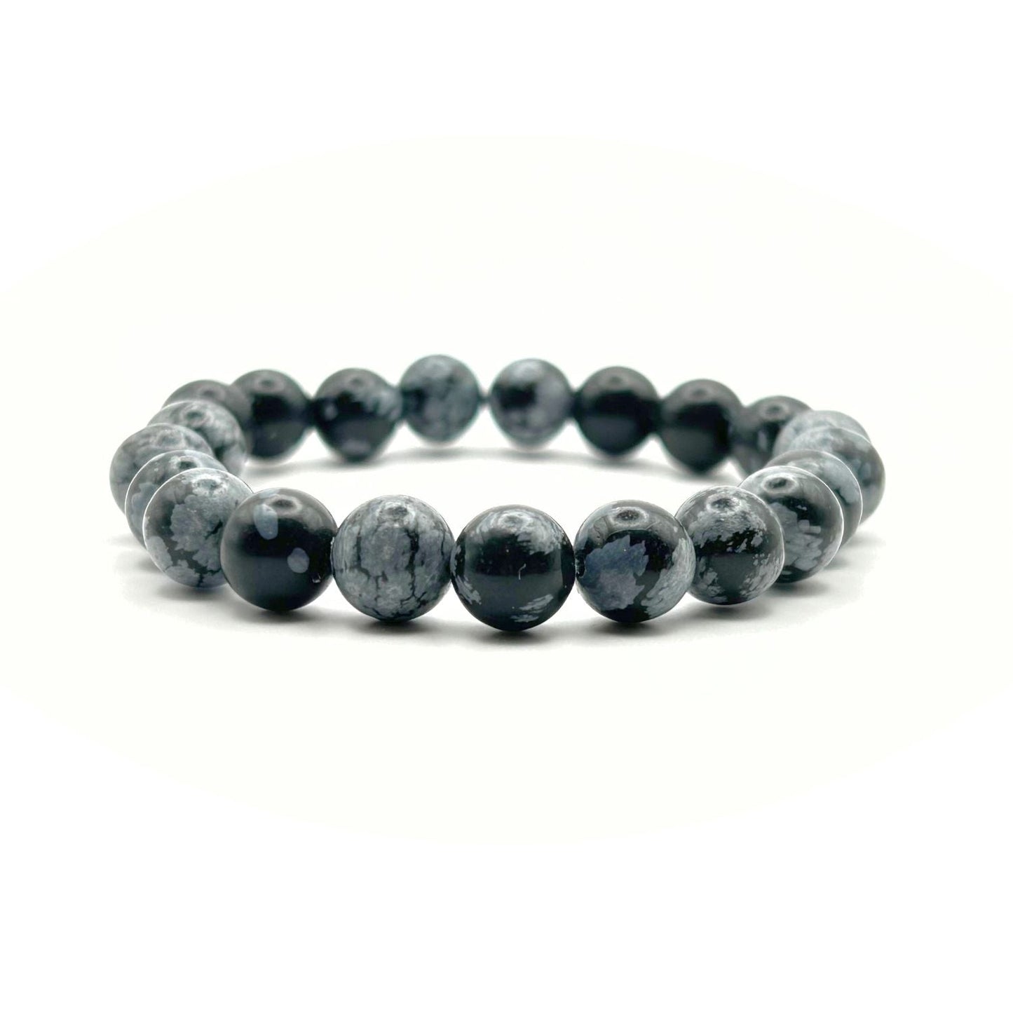 Bracelet 8mm - Obsidienne Flocon de Neige