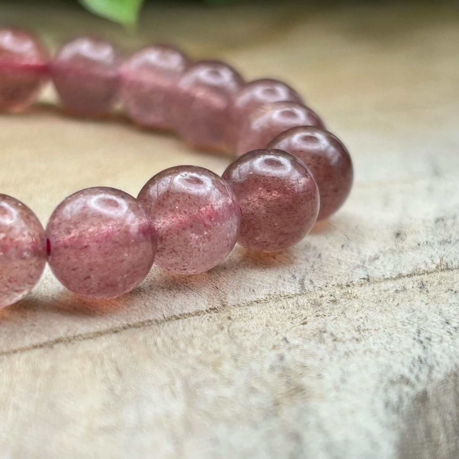 Bracelet 8mm - Quartz Fraise Hématoide