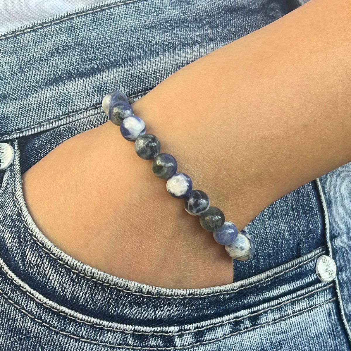 Bracelet 8mm - Sodalite Tacheté