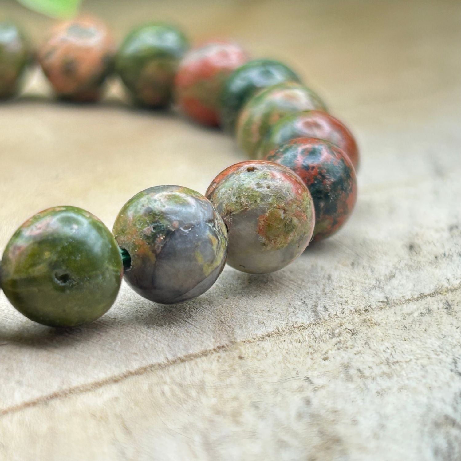 Bracelet 8mm - Unakite